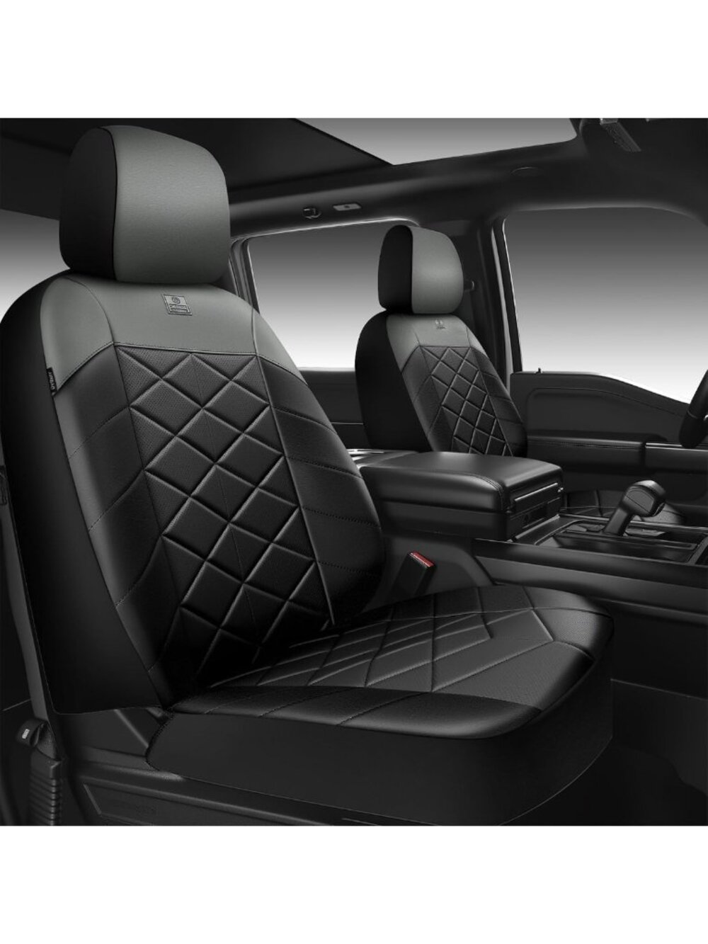 Universal Fit Memory Foam Leather Seat Covers for Cars, SUVs & Trucks - Airbag